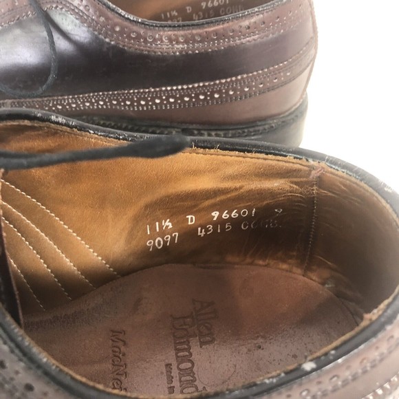 COPY - ALLEN EDMONDS SHELL CORDOVAN MacNeil Burgundy Wingtips 11.5 D Horween 90… main image 10